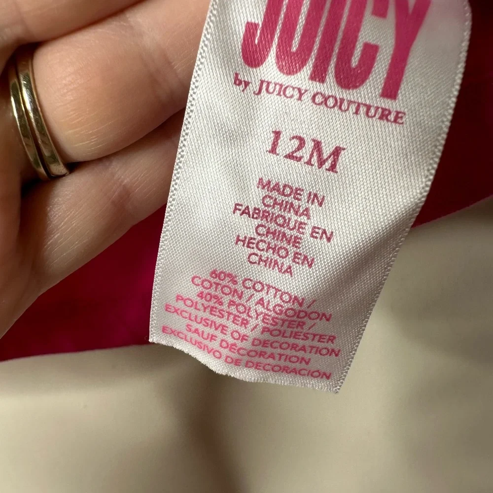JUICY by Juicy Couture Pink Flower Baby Girls Dress 12 Months
